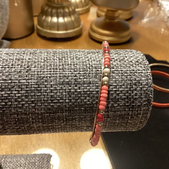 Set of 3 Bangle Bracelets in Orange - Picture 7 of 9